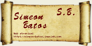Simeon Batos vizit kartica